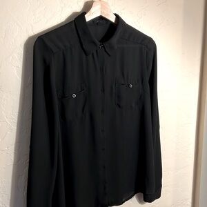 Black sheer blouse